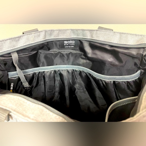 SOLO NEW YORK RESTORE LAPTOP TOTE BAG Gray GREAT CONDITION - Picture 9 of 11